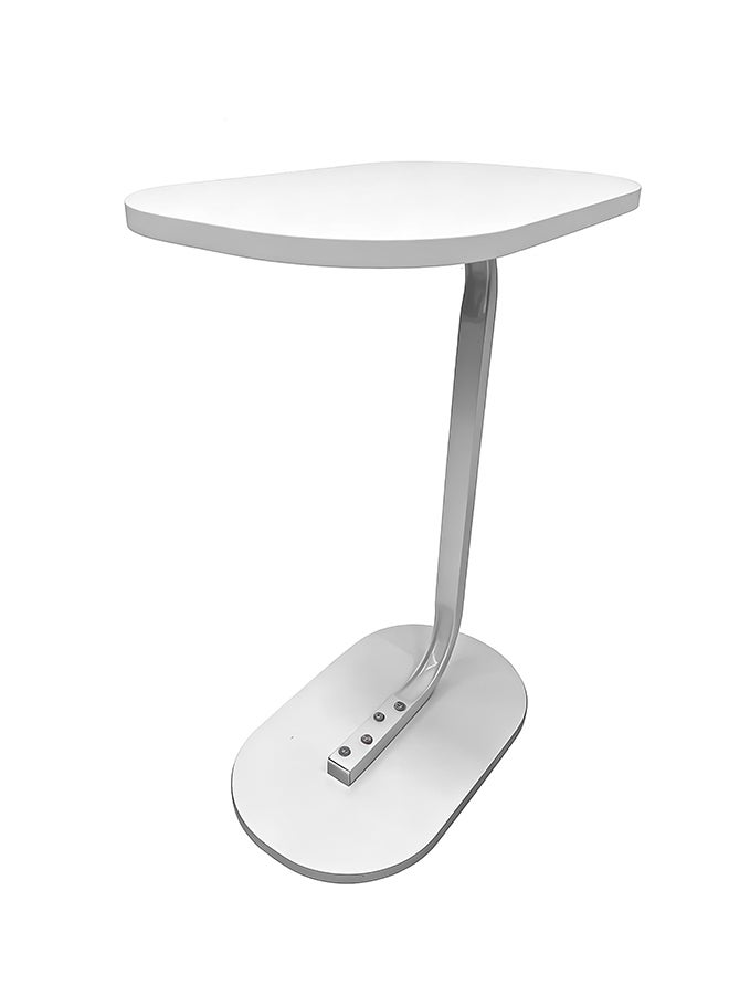 Migue home Modern Oval Nighstand, Side Table for Bedroom & Living Room, Modern and Sleek Design, 45cm L x 28cm W x 60cm H, White - Image 5