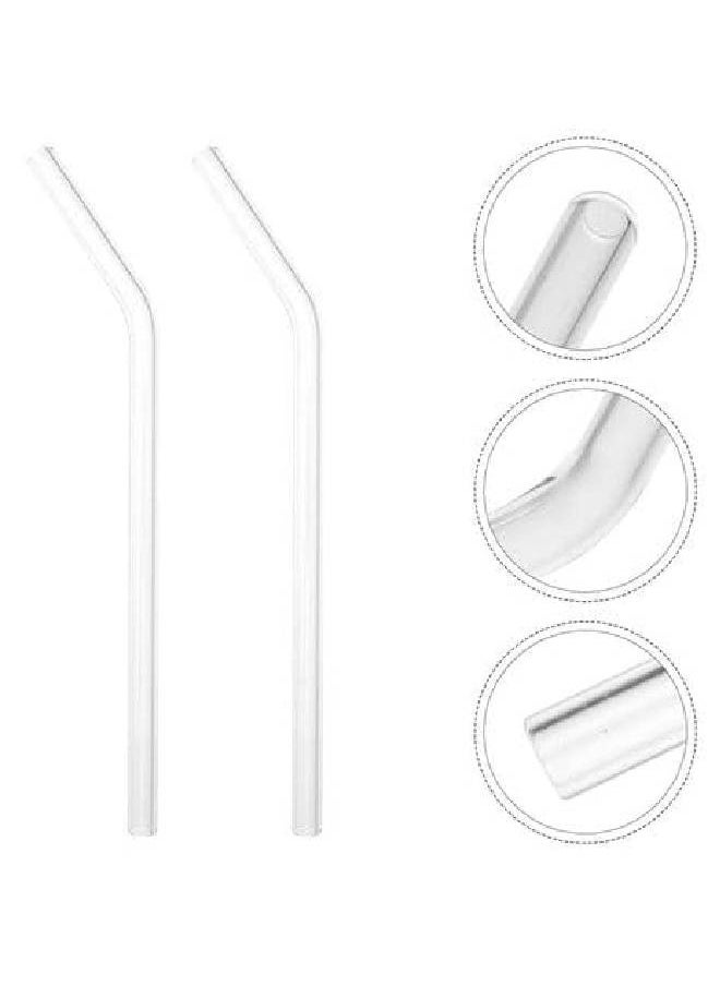 Generic Glass Straws Reusable Drinking Glass Straws For Drink 2 Pc  - Image 2