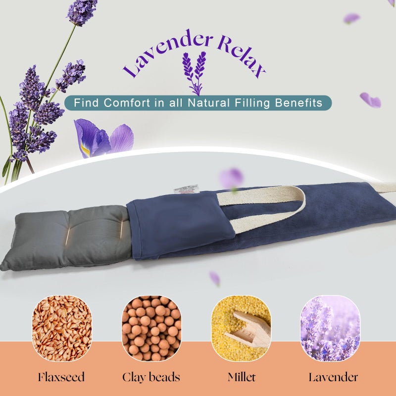 uncn Heating Pad for Neck Shoulders and Back Microwavable Lavender Scented, Washable Cover, 1.5 lbs Microwave Warm Wrap - Image 3