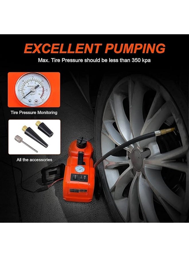 Electric Hydraulic Car Jack 12V 5-in-1 - Multifunction Car Lifter with Tire Inflator, Impact Wrench & LED Light - Image 5