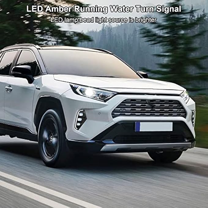LANDSIN Led Daytime Running Lights Fit For Toyota Rav4 2019 2020 2021 2022 2023 Drl Fog Lights Kit Rav4 Fog Lights Assembly Replace Amber Turn Signal Lamps 3 Eyes Rav4 Drl Daylights With Bezel 2Pieces - Image 4