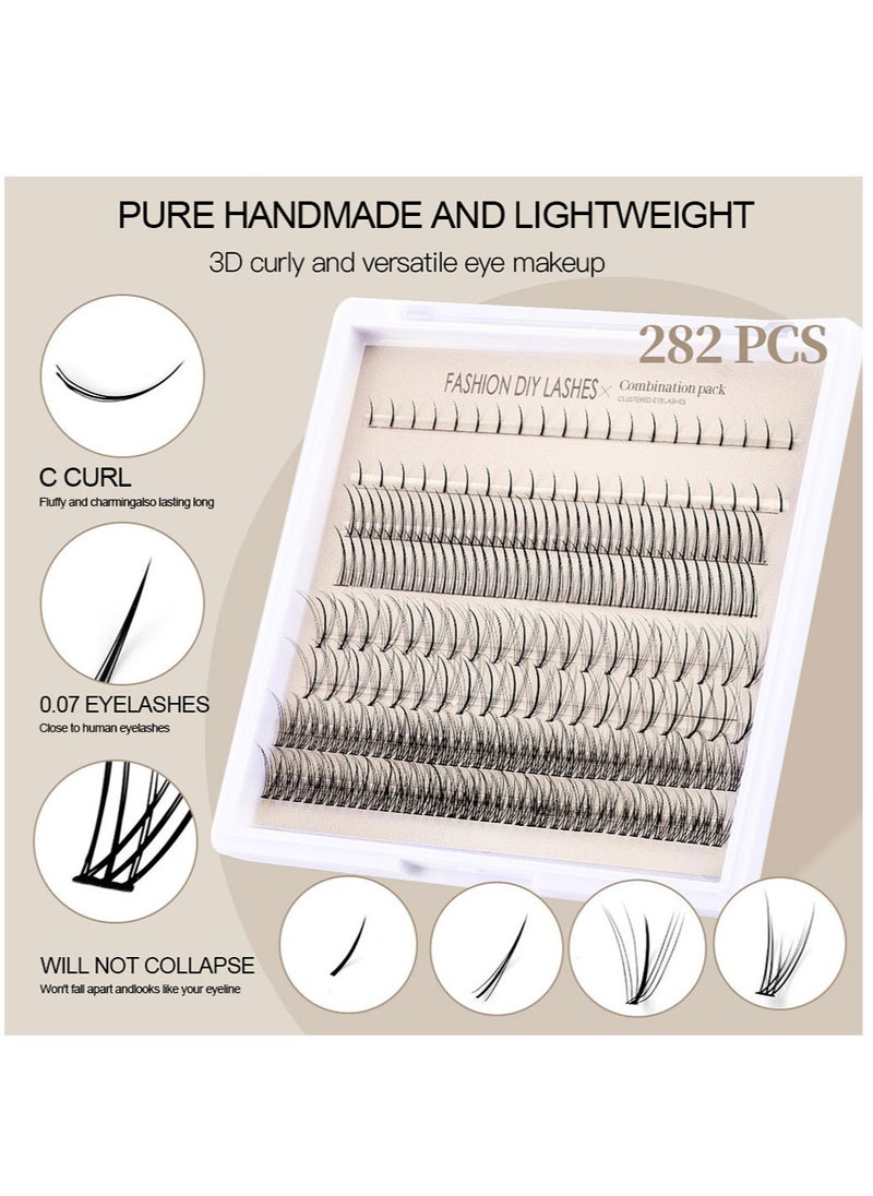 282Pcs Barbie DIY Single Cluster False Eyelashes Glue Set Natural Segmented Grafting Eyelash Extension Kit - pzsku/ZA44519B580ED1CF8C15DZ/45/_/1708758573/8dc015c9-926d-4437-8597-a6ee7db8375c