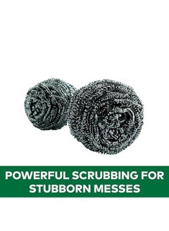 Generic Stainless Steel Metal Spiral Scrubber, Scouring pad, Ideal for Cast Iron Pans, Powerful Scrubbing for Stubborn Messes  - Image 2