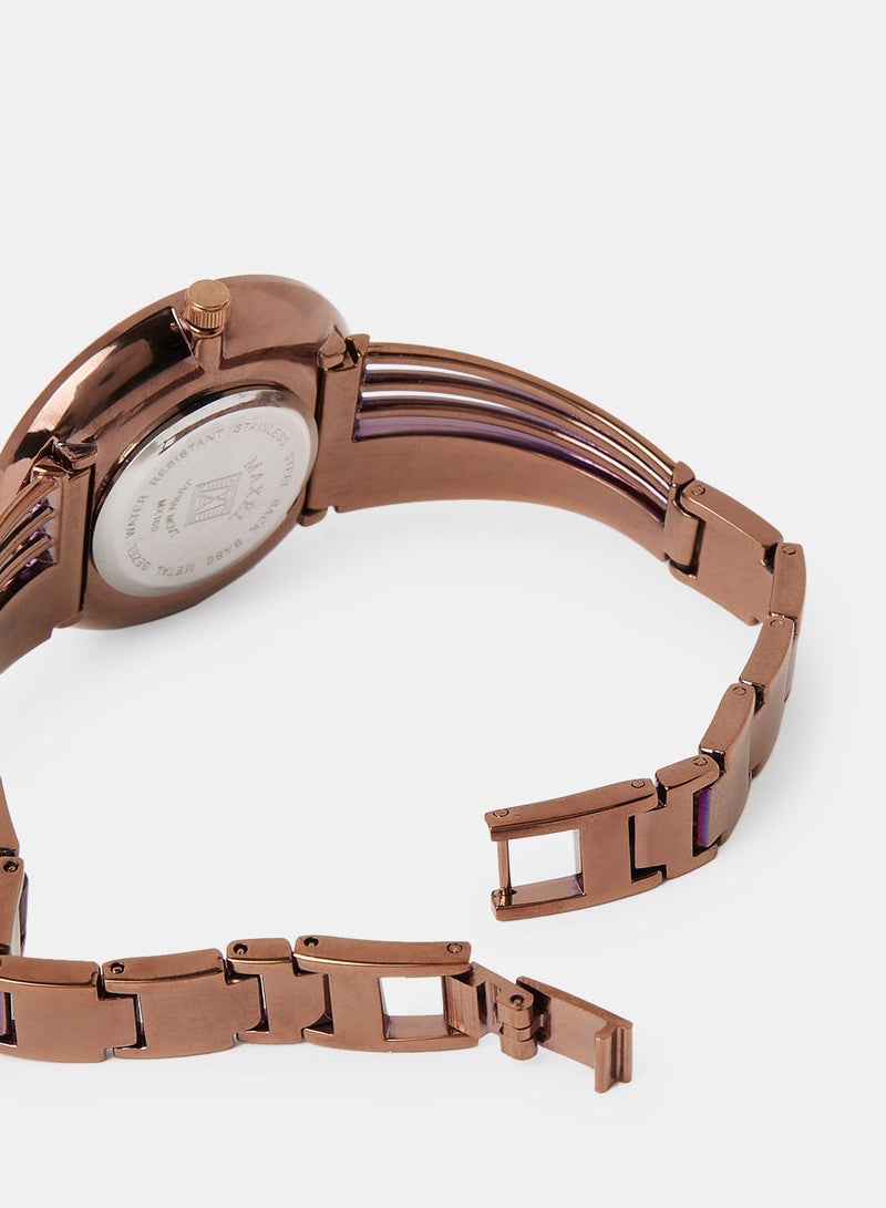 Maxel ساعات يد أنالوج نسائية أنيقة ومقاومة للماء MX267 - 28 مم - Image 3