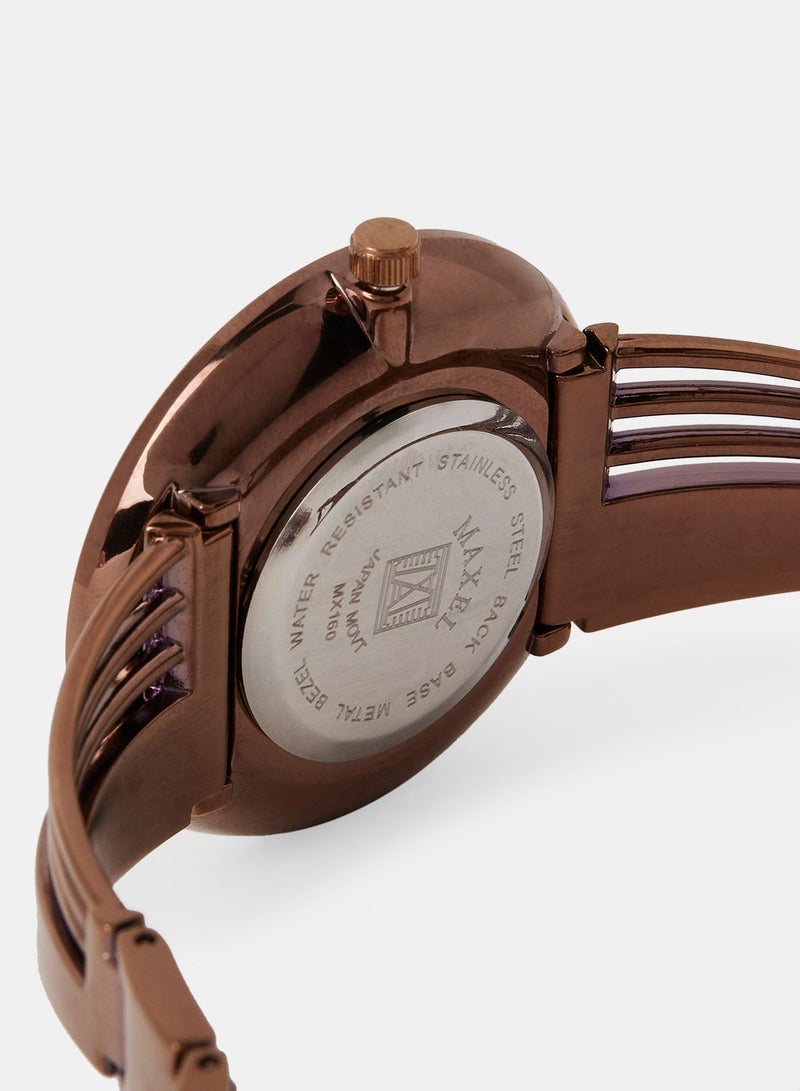 Maxel ساعات يد أنالوج نسائية أنيقة ومقاومة للماء MX267 - 28 مم - Image 4