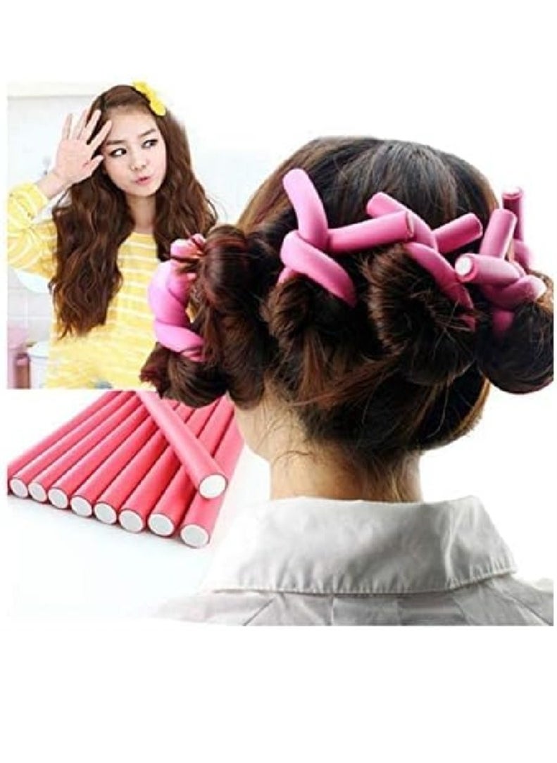 Generic 10 pieces of hair rolls in random colors of soft sponge to produce hair from flexible silicone  - Image 1