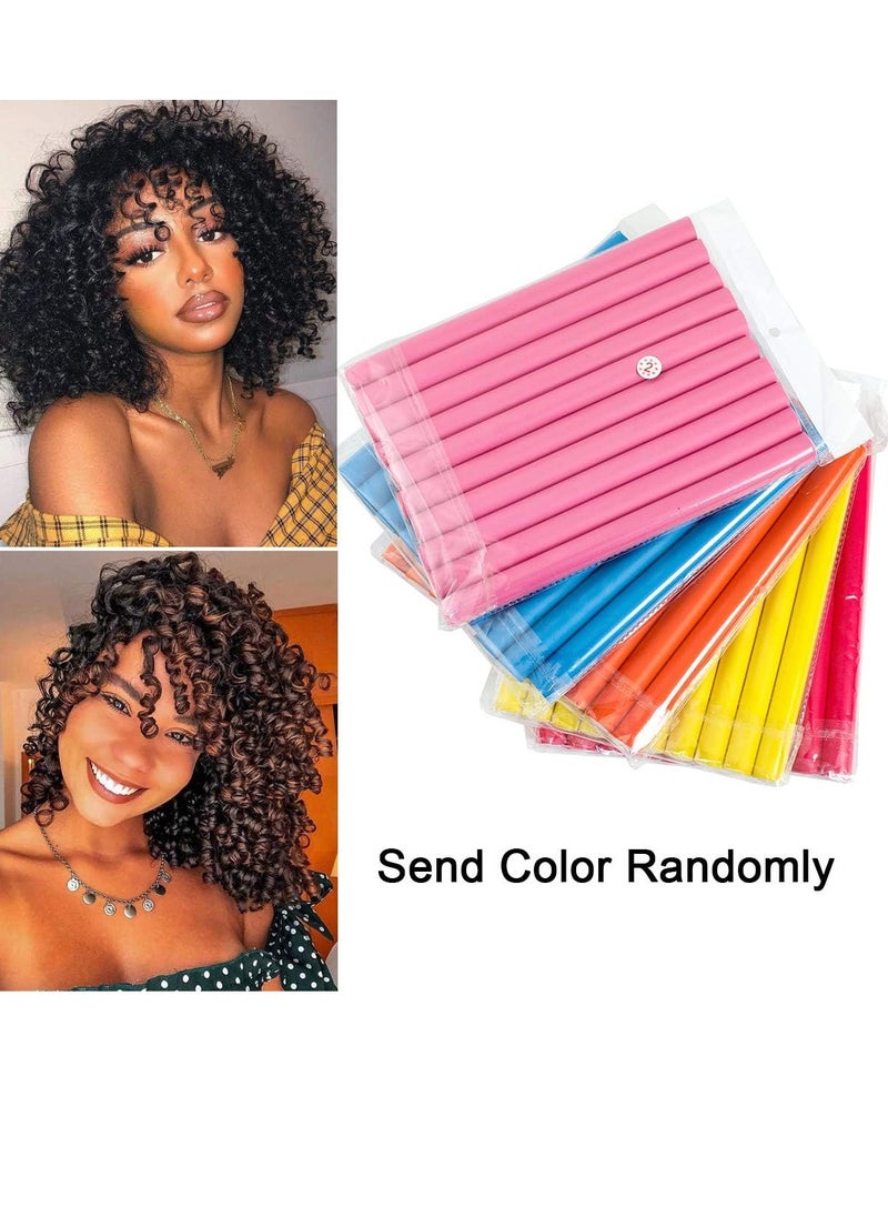 Generic 10 pieces of hair rolls in random colors of soft sponge to produce hair from flexible silicone  - Image 5