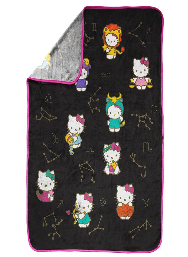 Jay Franco Hello Kitty Zodiac Stars Plush Throw Blanket - Measures 40 x 50 - Super Soft Lightweight Fleece Bedding - Image 4