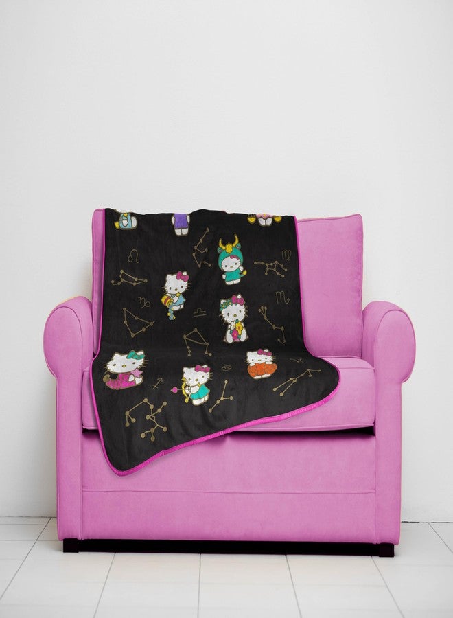 Jay Franco Hello Kitty Zodiac Stars Plush Throw Blanket - Measures 40 x 50 - Super Soft Lightweight Fleece Bedding - Image 3
