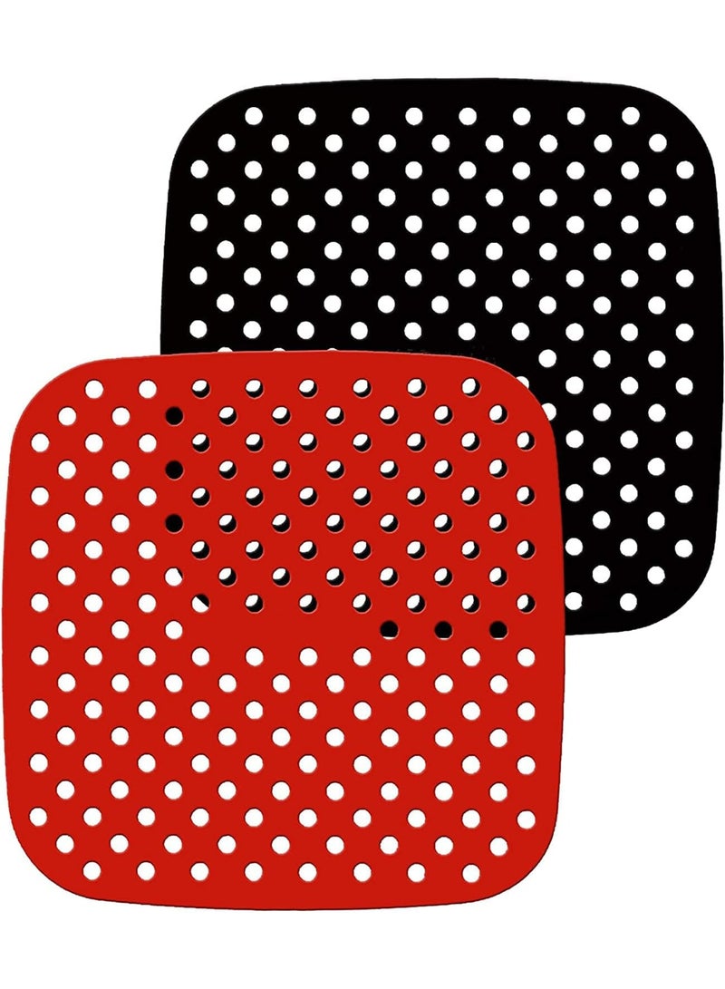 Zikra Air Fryer Liners, Original Reusable Air Fryer Liners – 8.5-Inch Square, Food-Grade | Air Fryer Accessories, BPA Free (2 Piece) - Image 1