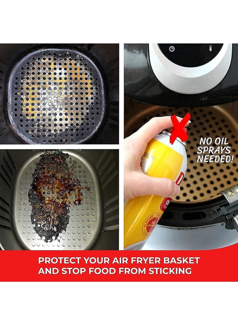 Zikra Air Fryer Liners, Original Reusable Air Fryer Liners – 8.5-Inch Square, Food-Grade | Air Fryer Accessories, BPA Free (2 Piece) - Image 4