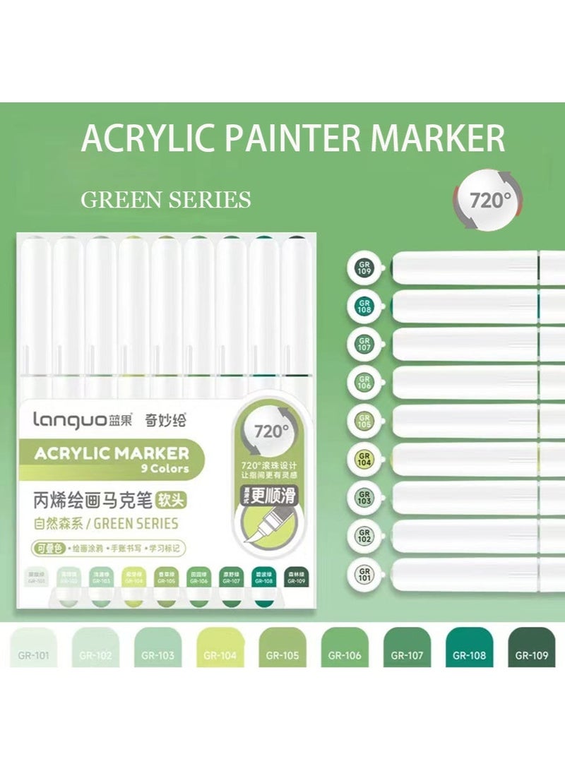 Languo Acrylic Paint Markers 45 Colors, Water-Based Paint Pens for Fabric, Rock, Canvas, Wood, Glass, Ceramic, DIY Crafts Art Supplies for Artists, Kids, School Projects - Great Gift for Artists, Kids, Teens - Image 3