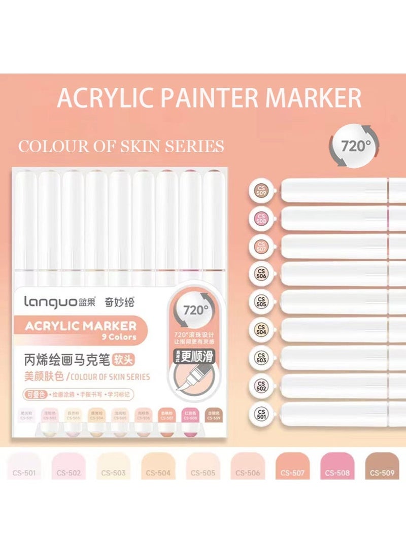 Languo Acrylic Paint Markers 45 Colors, Water-Based Paint Pens for Fabric, Rock, Canvas, Wood, Glass, Ceramic, DIY Crafts Art Supplies for Artists, Kids, School Projects - Great Gift for Artists, Kids, Teens - Image 5