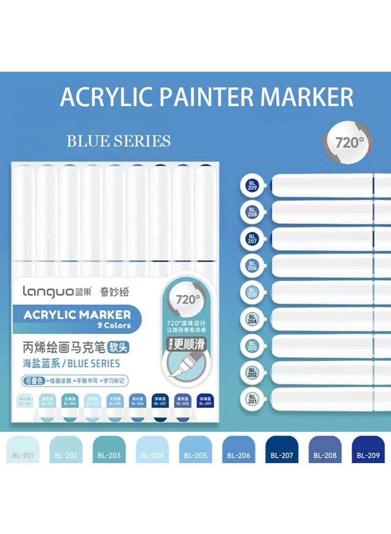 Languo Acrylic Paint Markers 45 Colors, Water-Based Paint Pens for Fabric, Rock, Canvas, Wood, Glass, Ceramic, DIY Crafts Art Supplies for Artists, Kids, School Projects - Great Gift for Artists, Kids, Teens - Image 4