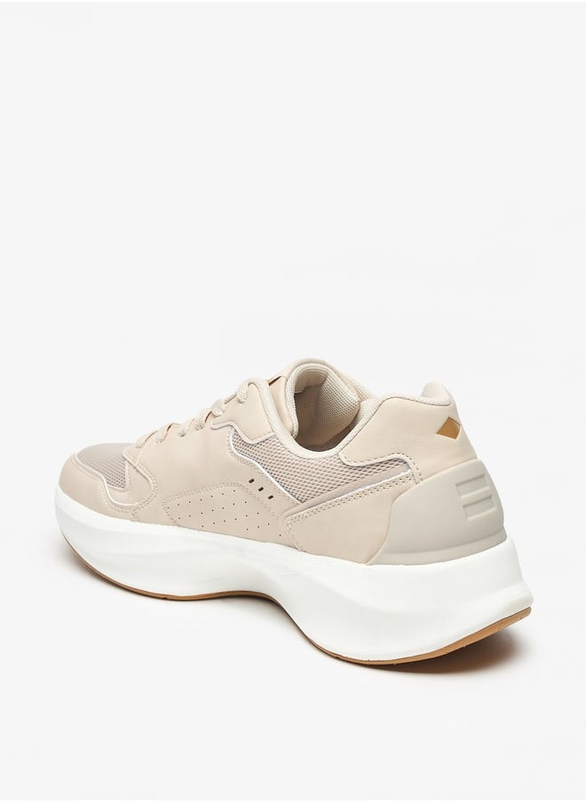 Lee Cooper Men's Mesh Low Ankle Sneakers with Lace-Up Closure  - Image 2