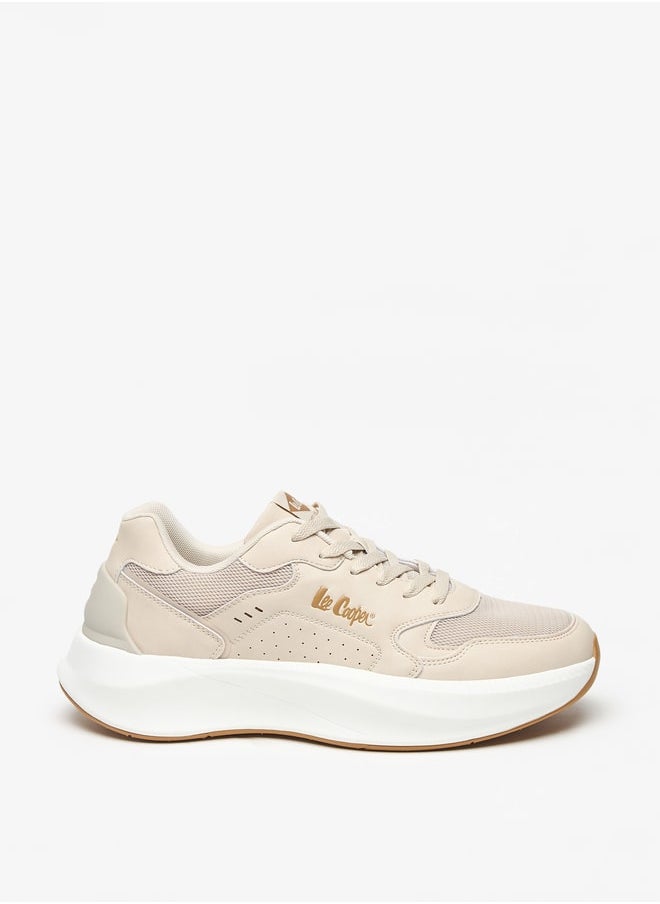 Lee Cooper Men's Mesh Low Ankle Sneakers with Lace-Up Closure  - Image 3