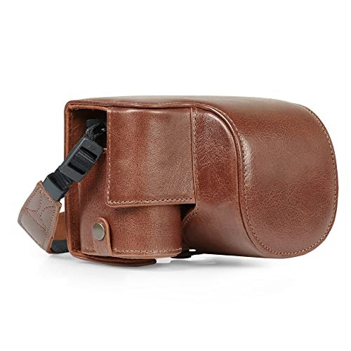 MegaGear Ever Ready Genuine Leather Camera Case Compatible with Nikon Z30 1650mm Brown - Image 1