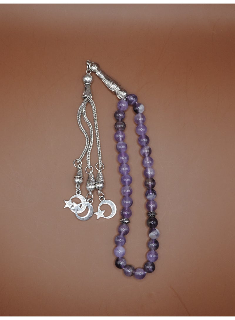 Kamins Collection Amethyst Tasbih Prayer Beads 33 - Image 3