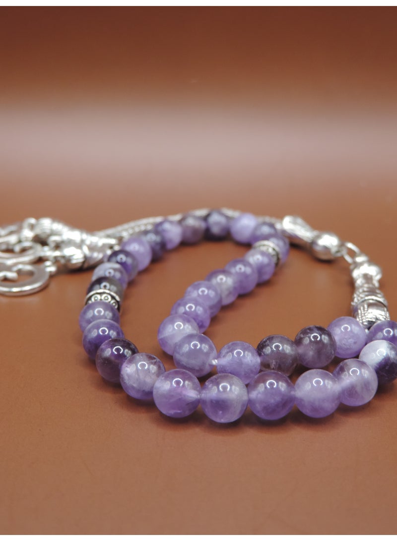 Kamins Collection Amethyst Tasbih Prayer Beads 33 - Image 4