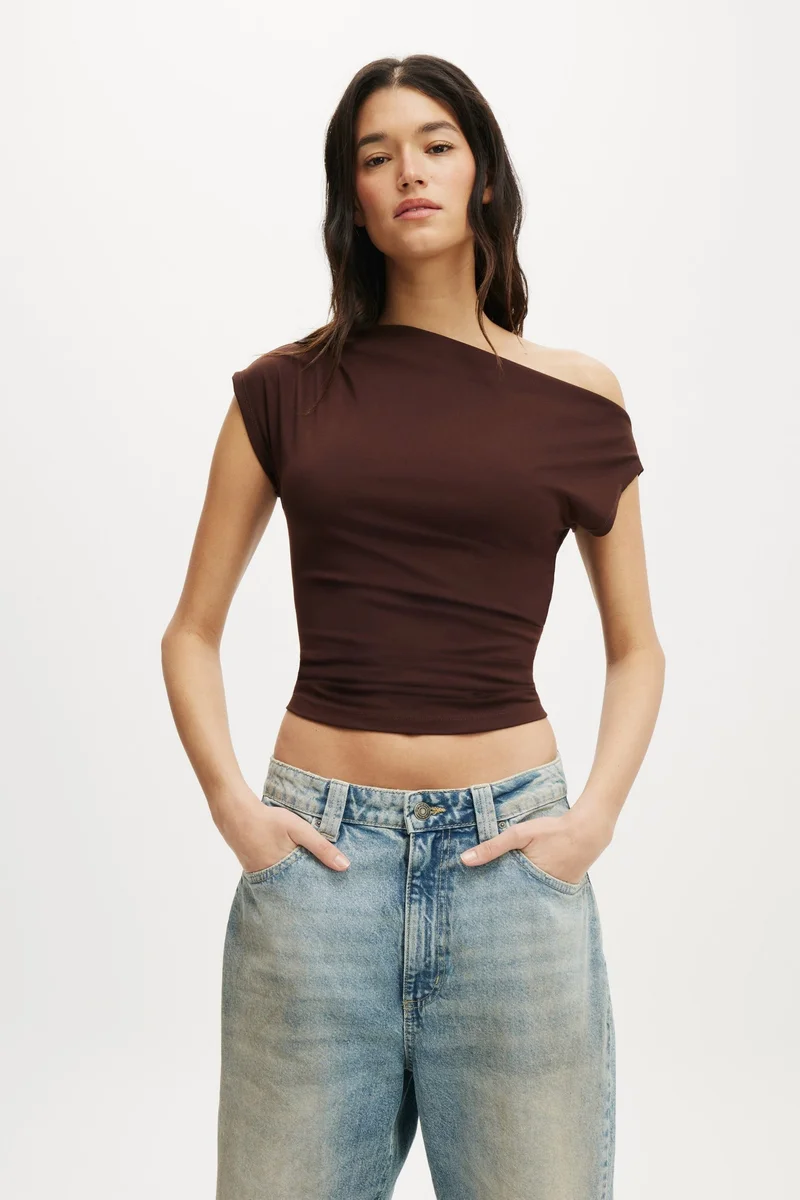 Cotton On Georgie off Shoulder Short Sleeve Top