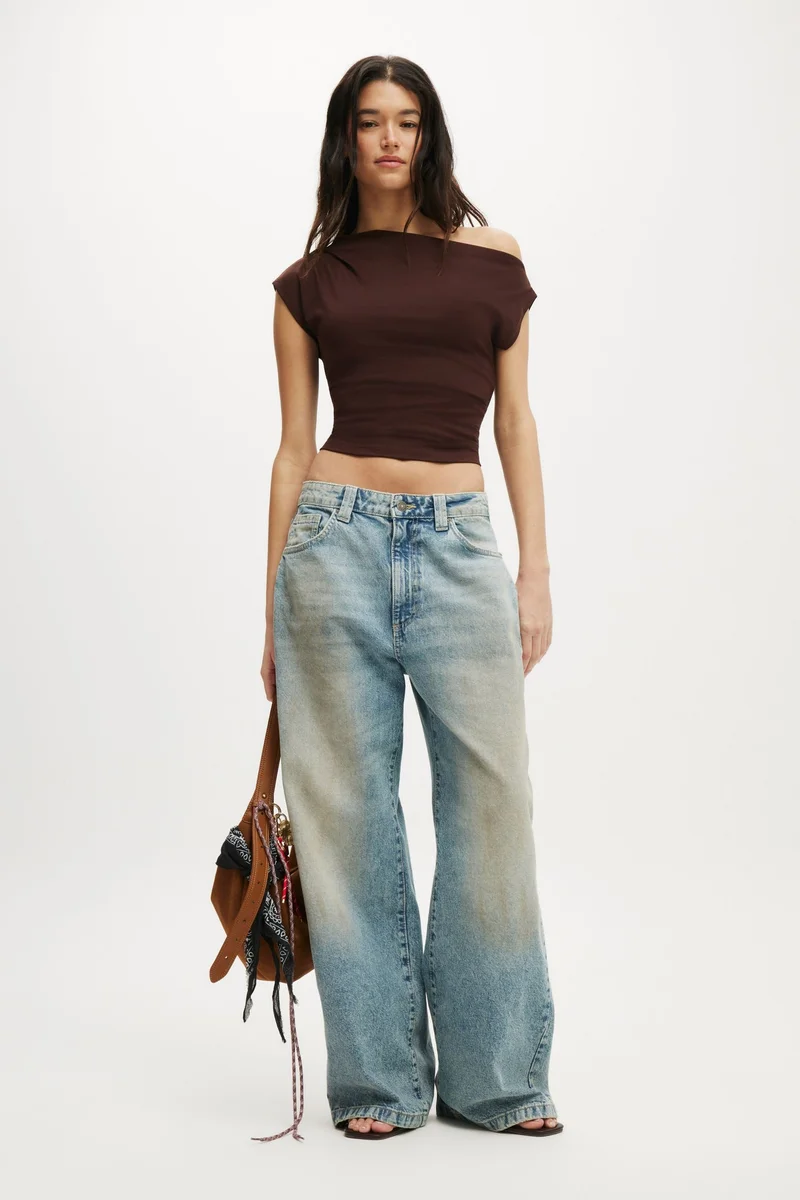 Cotton On Georgie off Shoulder Short Sleeve Top