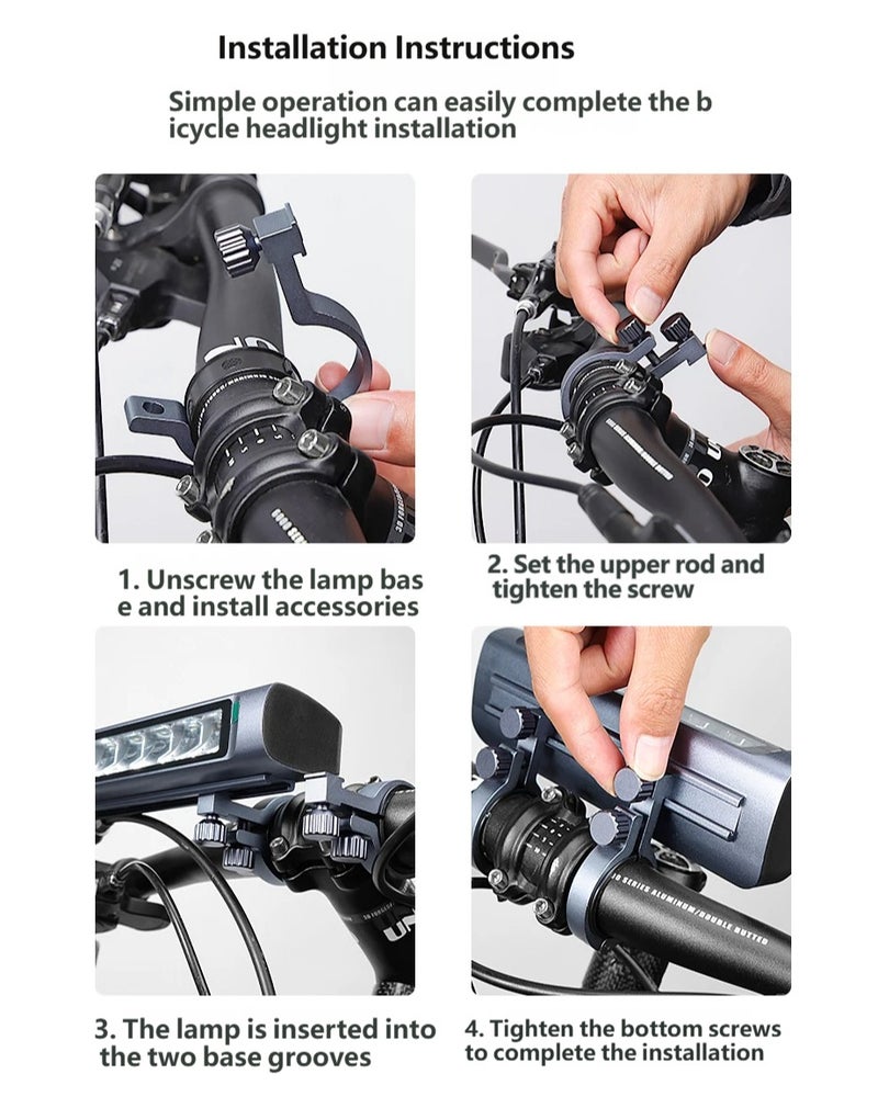 ACRUNU High-Lumen Anti-Glare LED Bike Headlight – Aluminum Alloy Light for Night Riding and Road Cycling - Image 5