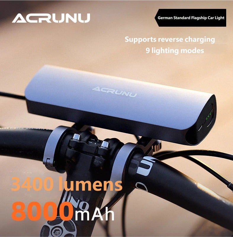 ACRUNU High-Lumen Anti-Glare LED Bike Headlight – Aluminum Alloy Light for Night Riding and Road Cycling - Image 4