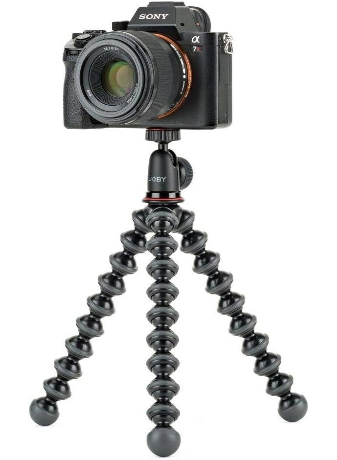 جوبي طقم حامل ثلاثي القوائم صغير الحجم JOBY JB01503 GorillaPod 1K، يتضمن حاملًا ورأسًا كرويًا، مناسب للكاميرات أو الأجهزة الصغيرة عديمة المرآة التي يصل وزنها إلى 1 كيلوجرام (2.2 رطل) - أسود/فحمي - Image 4