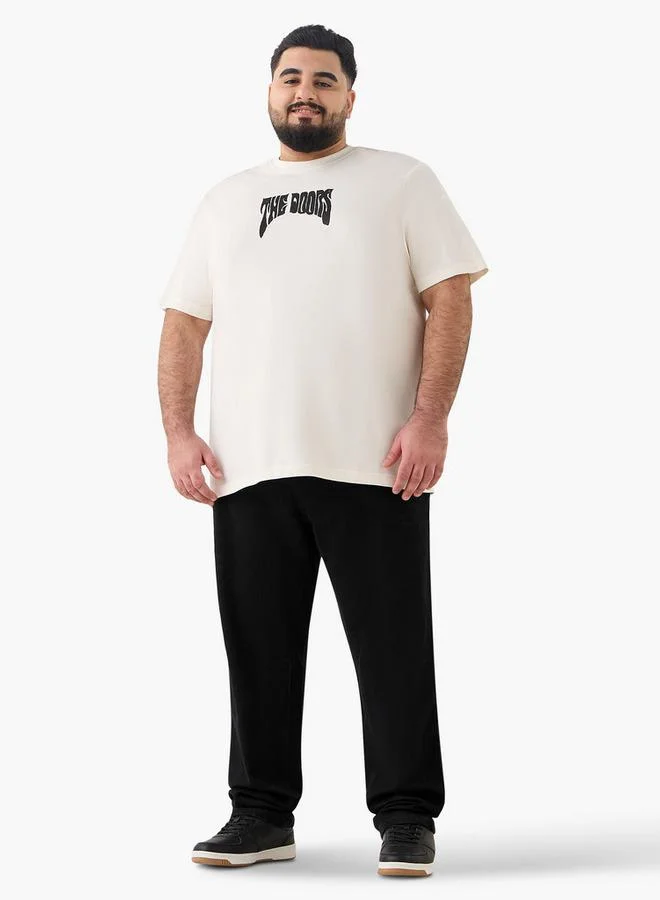 Splash FAV Plus Size Jim Morrison Print Crew Neck T-shirt