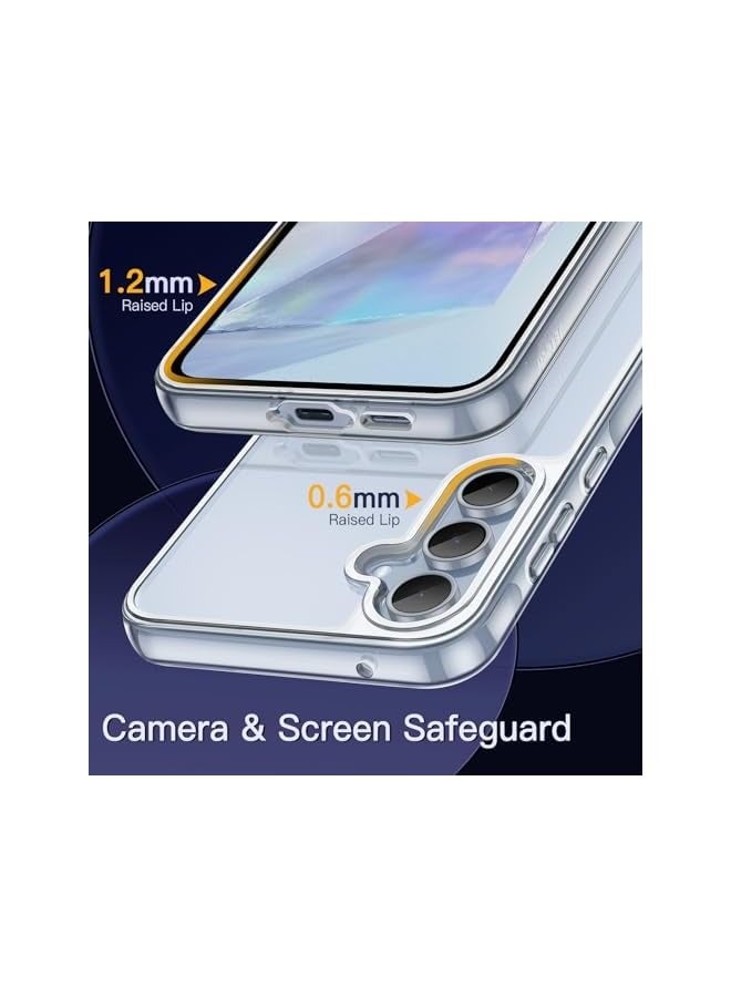 JETech Case for Galaxy A55 5G, Non-Yellowing Shockproof Bumper Protective Phone Cover, Anti-Scratch Hard PC Back (Clear) - Image 5