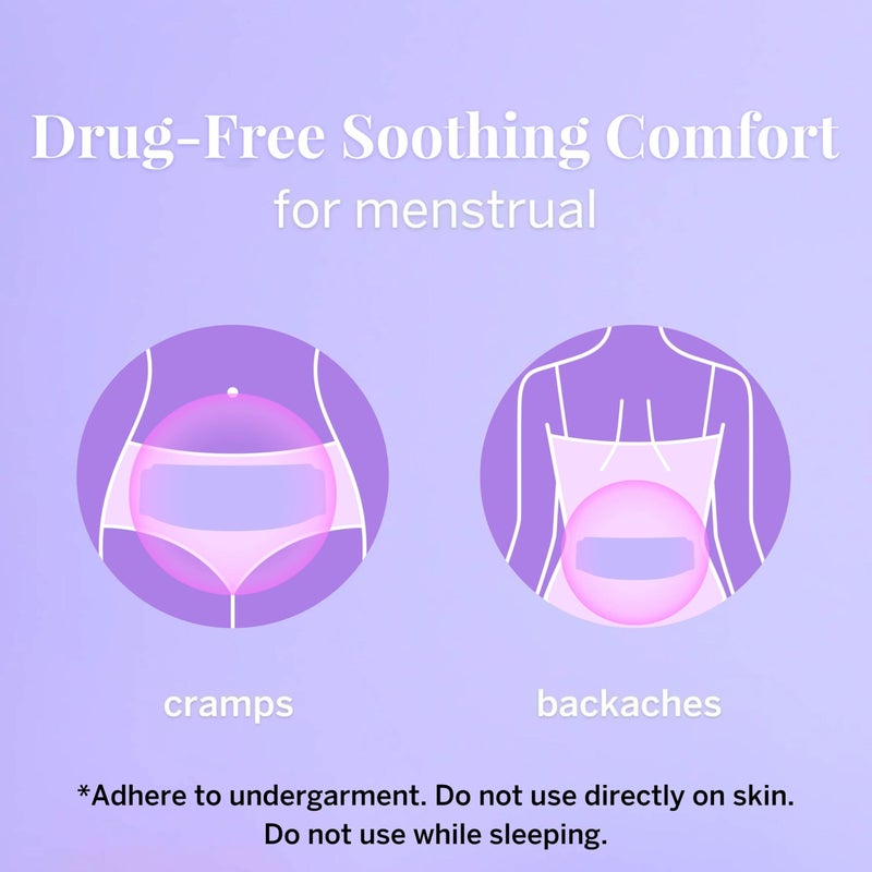 Pixie Cup Pixie Large Period Cramps Menstrual Pain Relief Heat Patches for Feminine Care - Lower Abdominal & Back Ache Therapy - Up to 8 Hours - 3 Count Discreet Disposable Heat Pads - Image 2