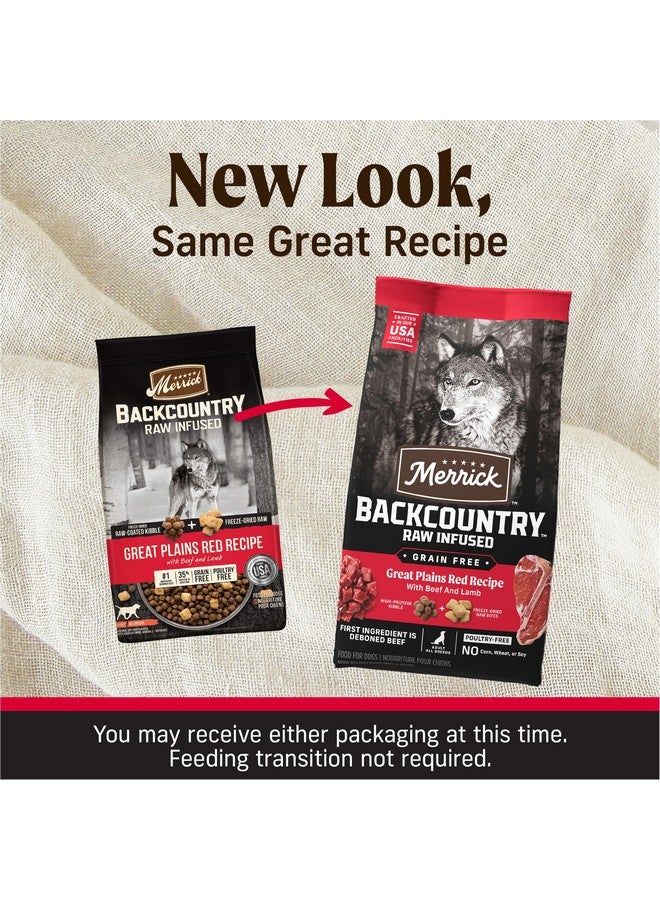 ميريك طعام الكلاب البالغة الجاف الخالي من الحبوب من Backcountry مع قطع خام مجففة بالتجميد، وصفة Great Plains Red - كيس 4.0 رطل - Image 2