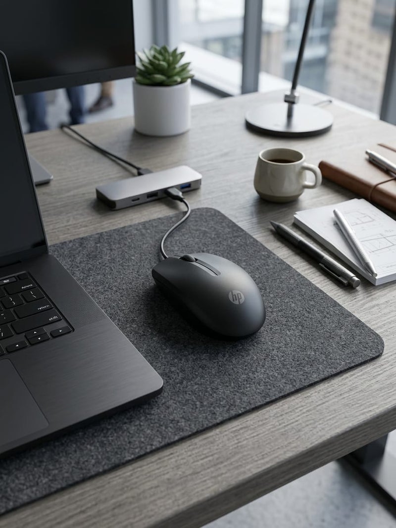 HP ماوس سلكي اتش بي M10 لون أسود بتصميم مريح وتحكم دقيق، توصيل وتشغيل يو اس بي، مستشعر بصري 1000-1600 دي بي اي، متوافق مع ويندوز وماك، أزرار تدوم طويلا - Image 4