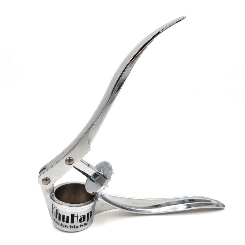 PallRin Garlic Press Best Crusher for Kitchen Tools to Hand aid Stainless Steel Handy Ginger Mincer for Home Heavy Presser Masher Crush Easily Silver Color 1 Nos  - Image 1