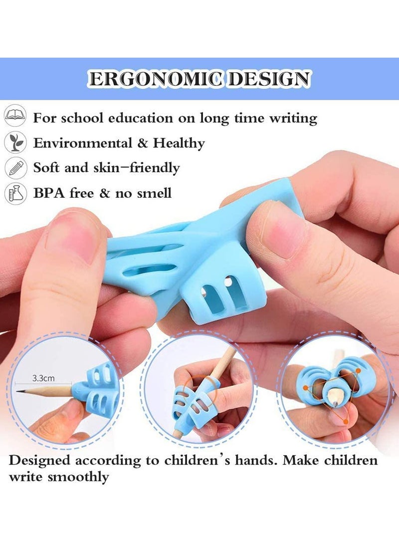 HomarKet 15 PCS Pencil Grips for Kids Handwriting Pencil gripper Pencil Holder Posture Correction Training Writing AIDS for preschooler Kids toddler Children Special Needs  - Image 4