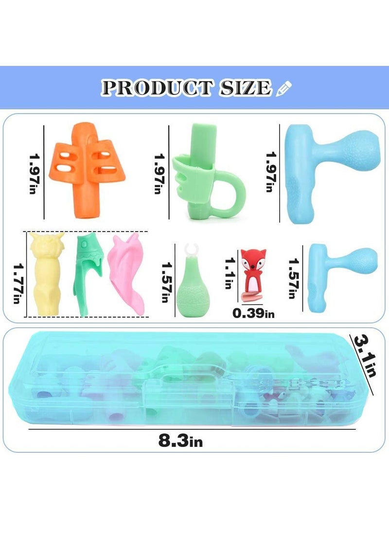 HomarKet 15 PCS Pencil Grips for Kids Handwriting Pencil gripper Pencil Holder Posture Correction Training Writing AIDS for preschooler Kids toddler Children Special Needs  - Image 2