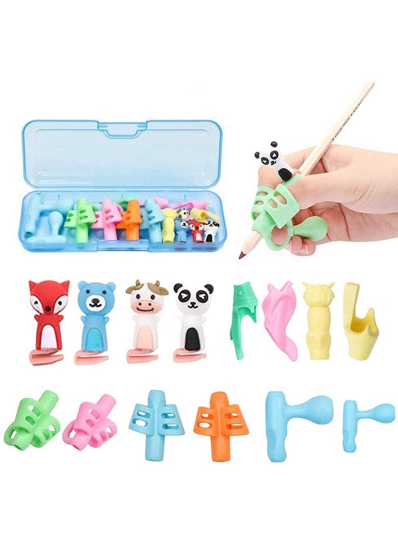 HomarKet 15 PCS Pencil Grips for Kids Handwriting Pencil gripper Pencil Holder Posture Correction Training Writing AIDS for preschooler Kids toddler Children Special Needs  - Image 1