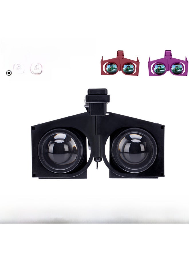 Folding VR Glasses V1 Gift Mini Mobile Phone 3D Virtual Reality BOX Panoramic Convenient Generation VR Glasses-Color:V1 Folded Purple - Image 3