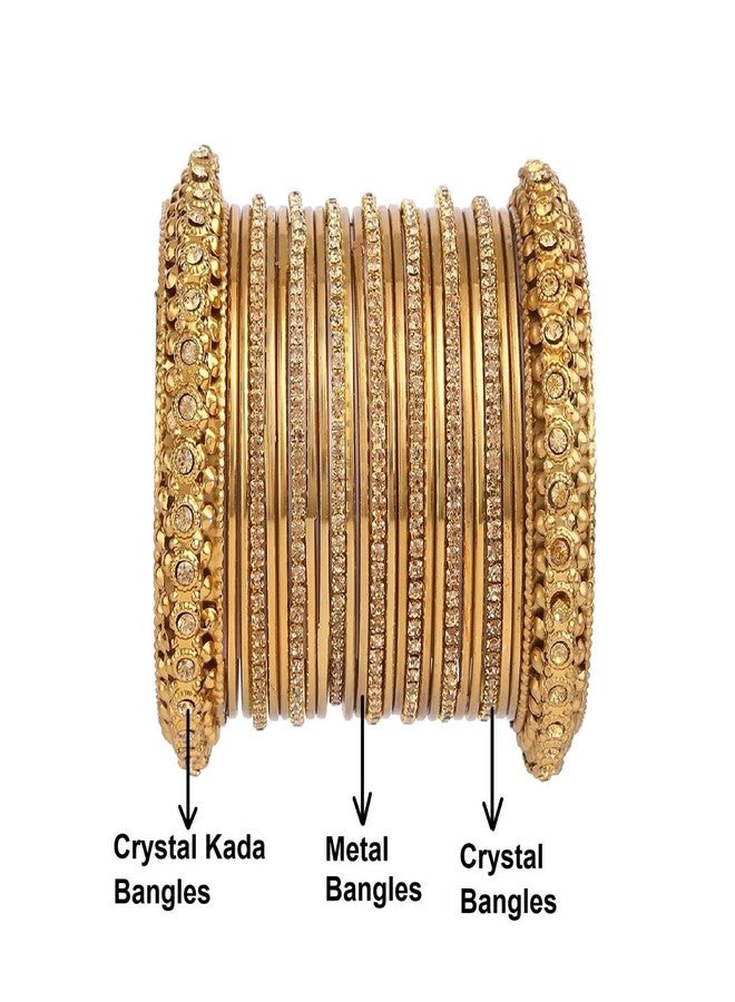 Efulgenz Boho Vintage Gypsy Tribal Indian Crystal Bracelets Bangle Set - Image 5
