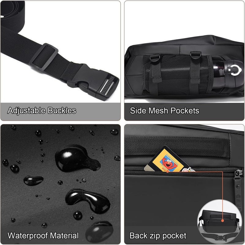 XBEY Anti Theft Backpack for Women, Sling Bag For Men CrossBody Backpack For Men Women, Anti-Theft Chest Bag With USB Charging Port, Messenger Bags, Casual Shoulder Bag, Handbag - Image 4