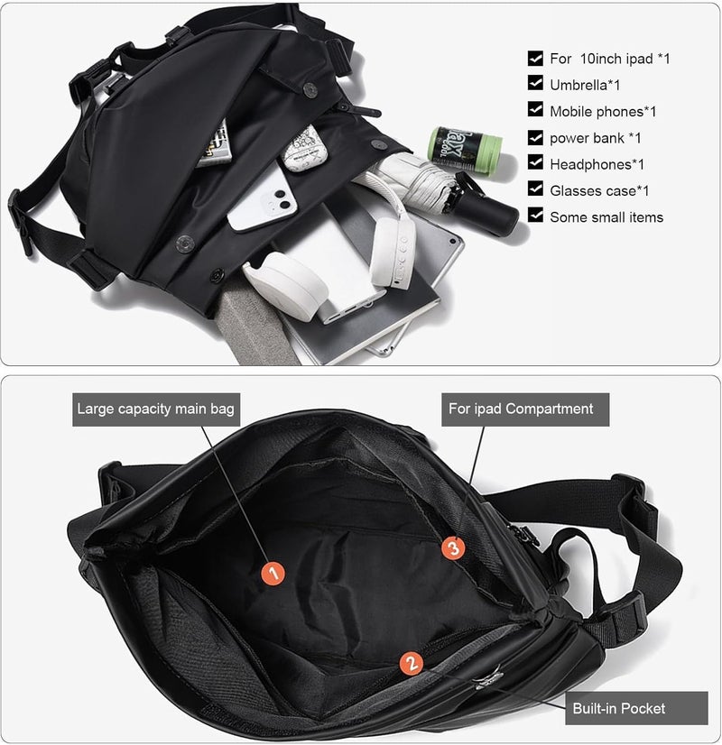 XBEY Anti Theft Backpack for Women, Sling Bag For Men CrossBody Backpack For Men Women, Anti-Theft Chest Bag With USB Charging Port, Messenger Bags, Casual Shoulder Bag, Handbag - Image 5