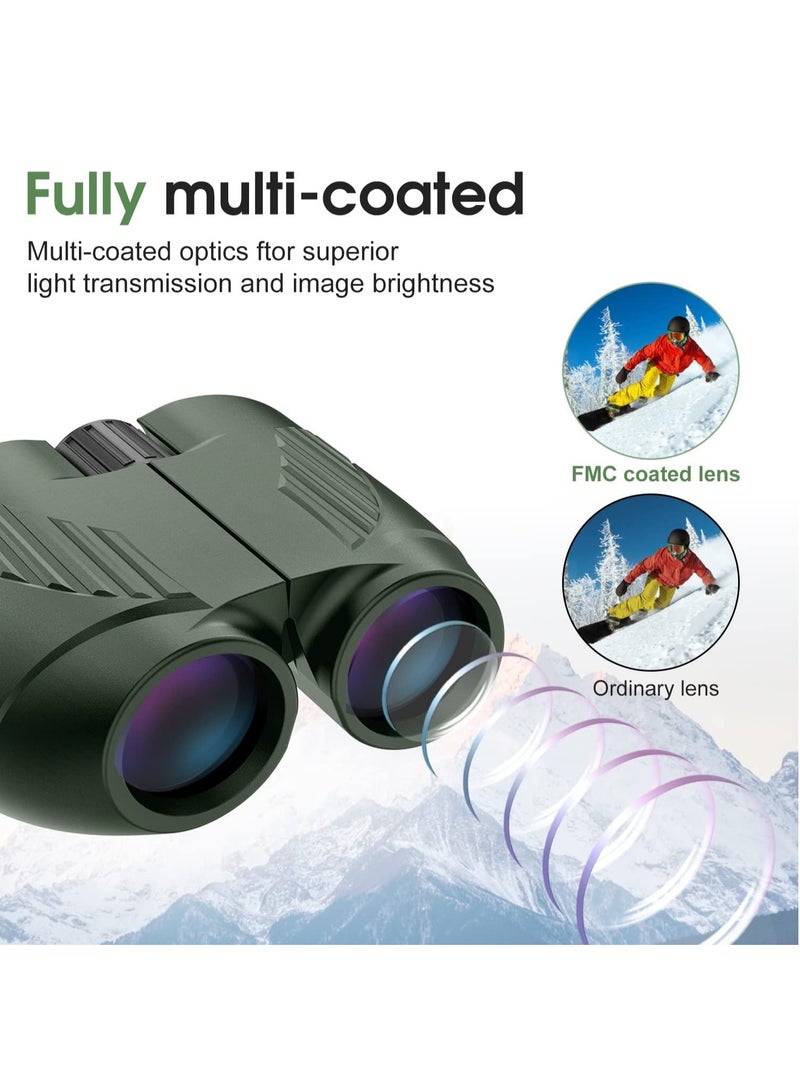 Generic Rodcirant Binoculars 20x25 for Adults and Kids, High Power Easy Focus Binoculars with Low Light Vision, Compact Binoculars for Bird Watching and Travel (Green)  - Image 3