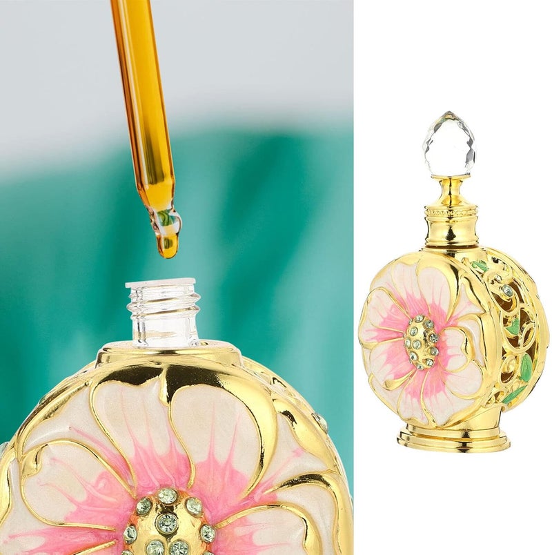 ULTECHNOVO Creative Glass Bottle Flower Design Perfume Container for Travel Leak Chic Storage for Essential Oils and Cosmetics - Image 5