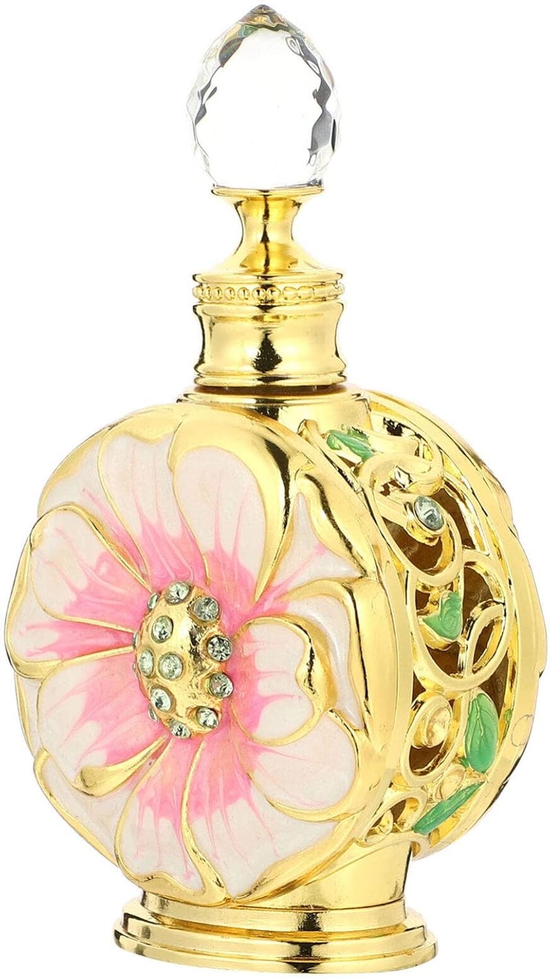 ULTECHNOVO Creative Glass Bottle Flower Design Perfume Container for Travel Leak Chic Storage for Essential Oils and Cosmetics - Image 1