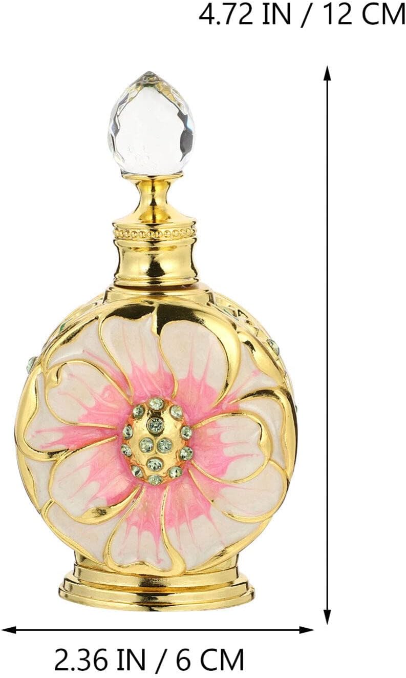 ULTECHNOVO Creative Glass Bottle Flower Design Perfume Container for Travel Leak Chic Storage for Essential Oils and Cosmetics - Image 2