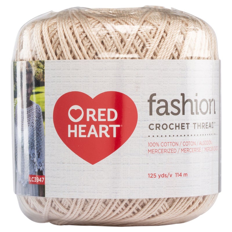Red Heart Fashion Size 3 Crochet Thread Natural