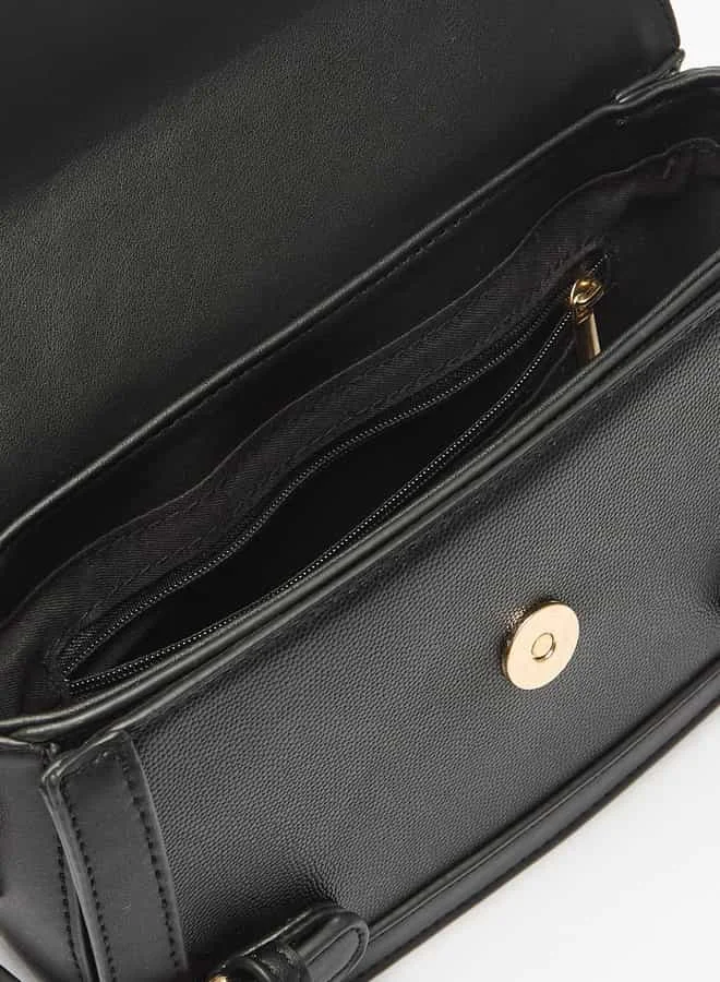 فلورا بيلا من شو إكسبرس Women Textured Satchel Bag with Button Closure and Top Handle