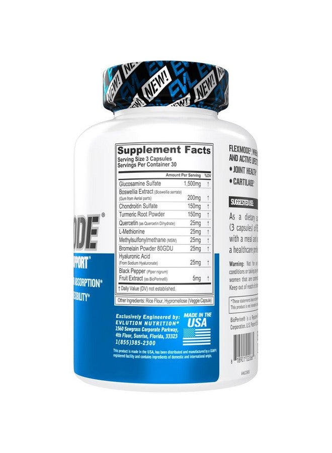 Evlution High Absorption Joint Support Supplement Nutrition FLEXMODE Joint Supplement with Advanced Joint Vitamins Including Glucosamine Chondroitin MSM Boswellia and Hyaluronic Acid - 30 Servings - Image 3