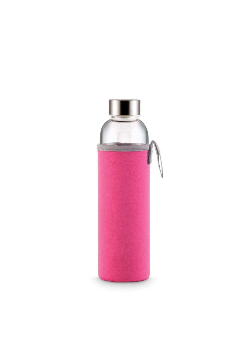 KD ZONE KDZONE Glass Water Bottle with Cover 750ml Set of 1 Multicolour  - Image 3