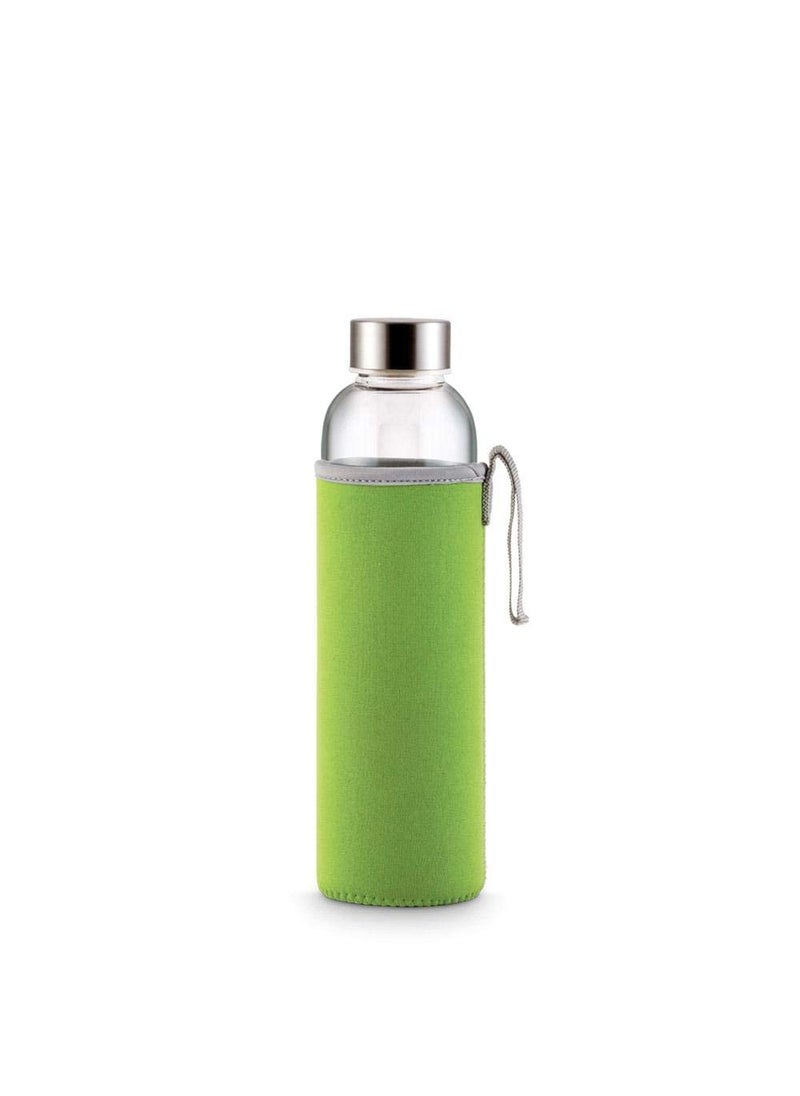 KD ZONE KDZONE Glass Water Bottle with Cover 750ml Set of 1 Multicolour  - Image 1